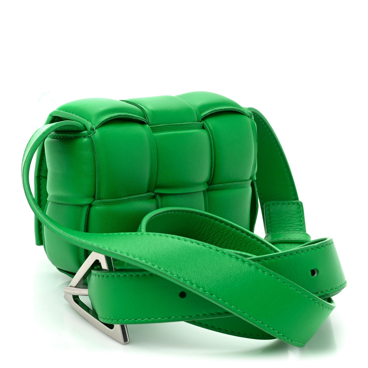 Bottega Veneta Lambskin Maxi Intreccio Padded Candy Cassette Crossbody Bag Parakeet 3 of 11
