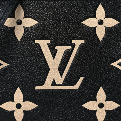 Louis Vuitton Empreinte Monogram Giant Double Zip Pochette Black Cream 8 of 11