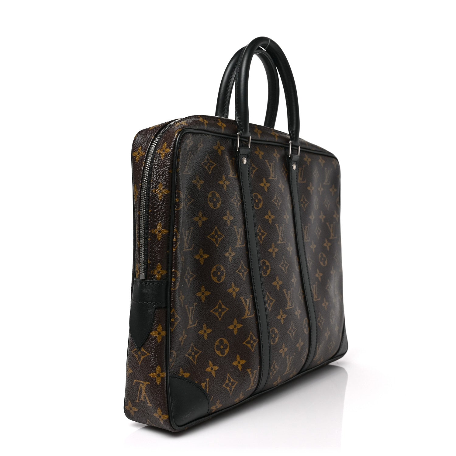 Louis Vuitton Monogram Macassar Porte Documents Voyage Soft Briefcase 3 of 8