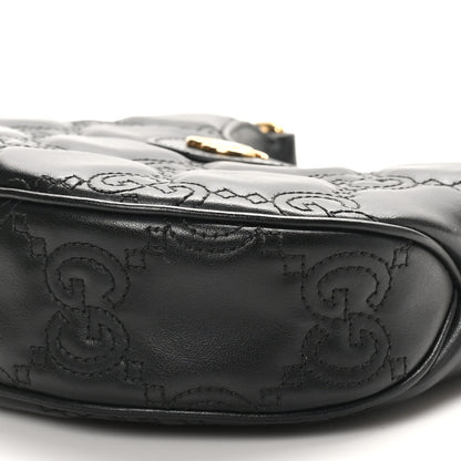 Gucci Calfskin GG Matelasse Mini Hobo Shoulder Bag Black 10 of 11
