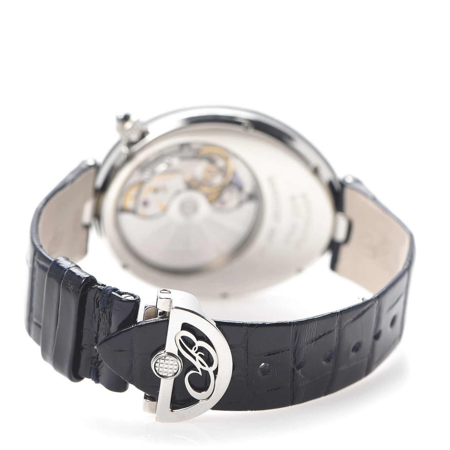 Stainless Steel Alligator Mother of Pearl 36mm Reine de Naples Automatic Watch 8967ST/58/986