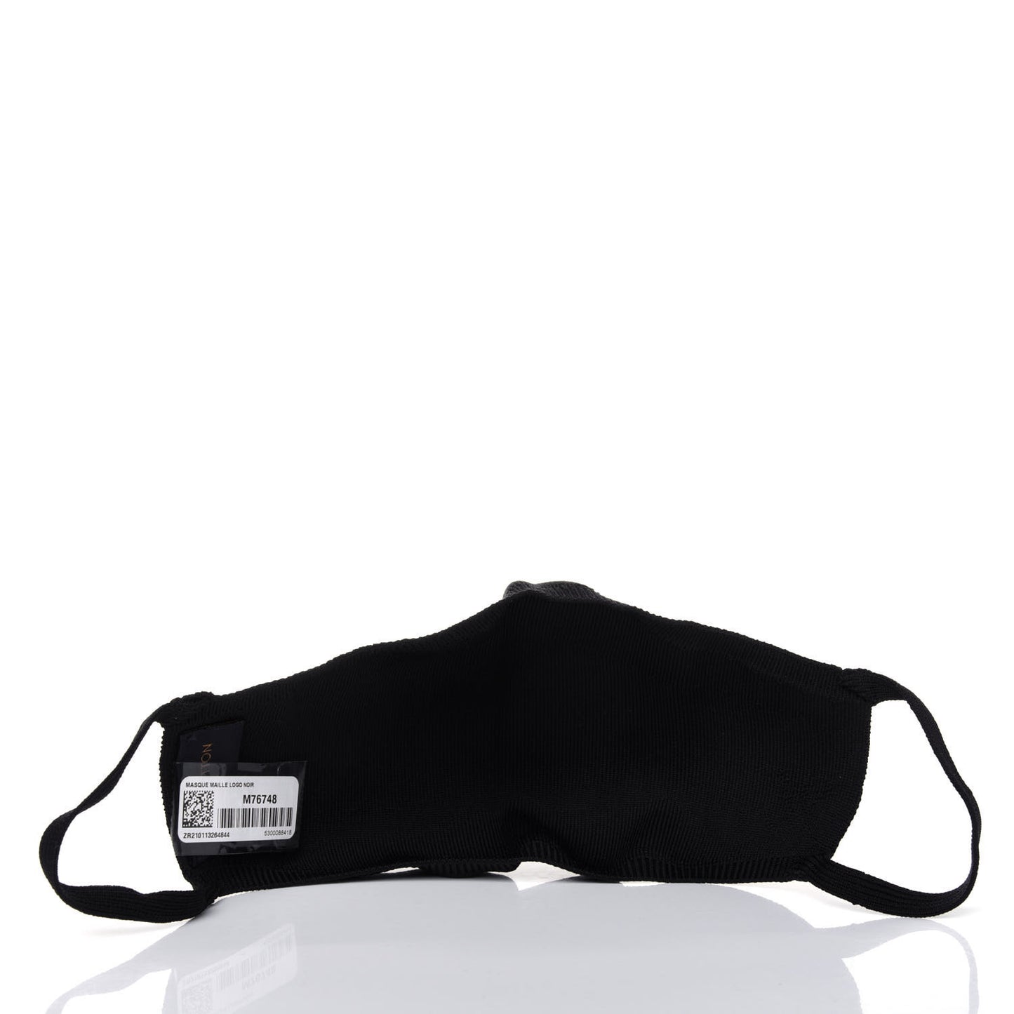 LV Initials Knit Face Mask Black