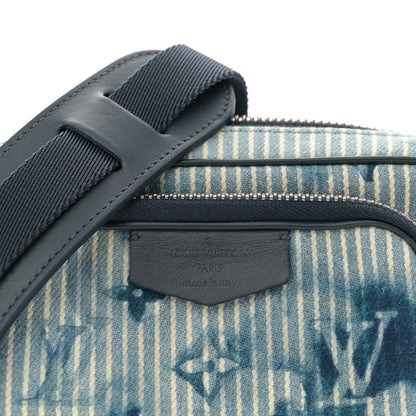 Louis Vuitton Hickory Stripes Denim Monogram Watercolor Outdoor Pouch Blue 7 of 10