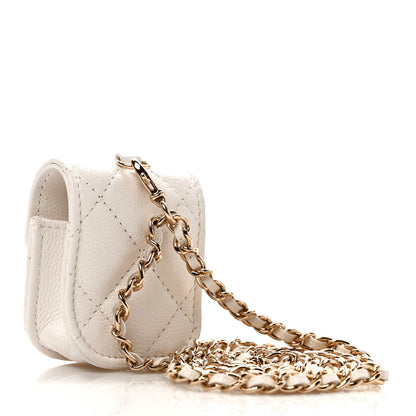Chanel Caviar Quilted Airpods Case White 2 of 7
