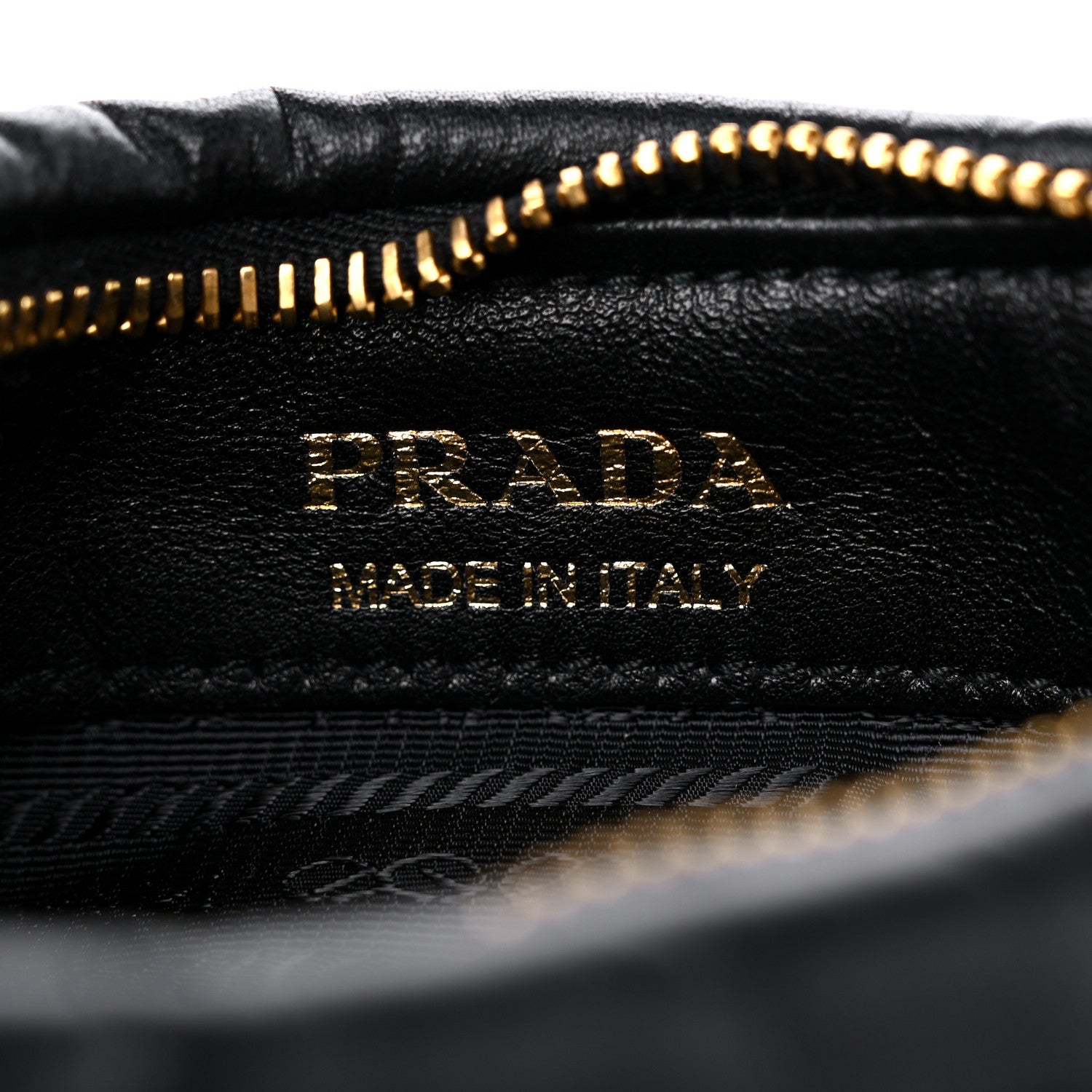 Prada Nappa Triangle Stitched Mini Zippered Hobo Bag Black 6 of 9
