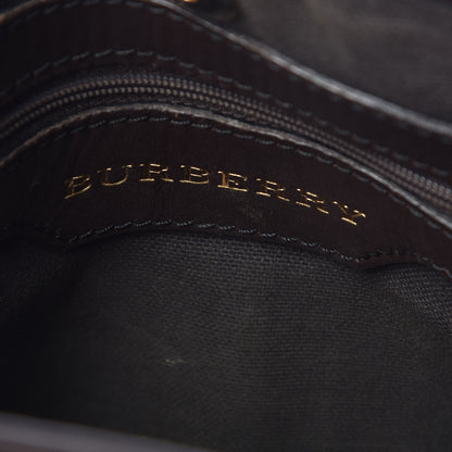 Burberry Haymarket Check Small Onslow Tote Chocolate 6 of 19