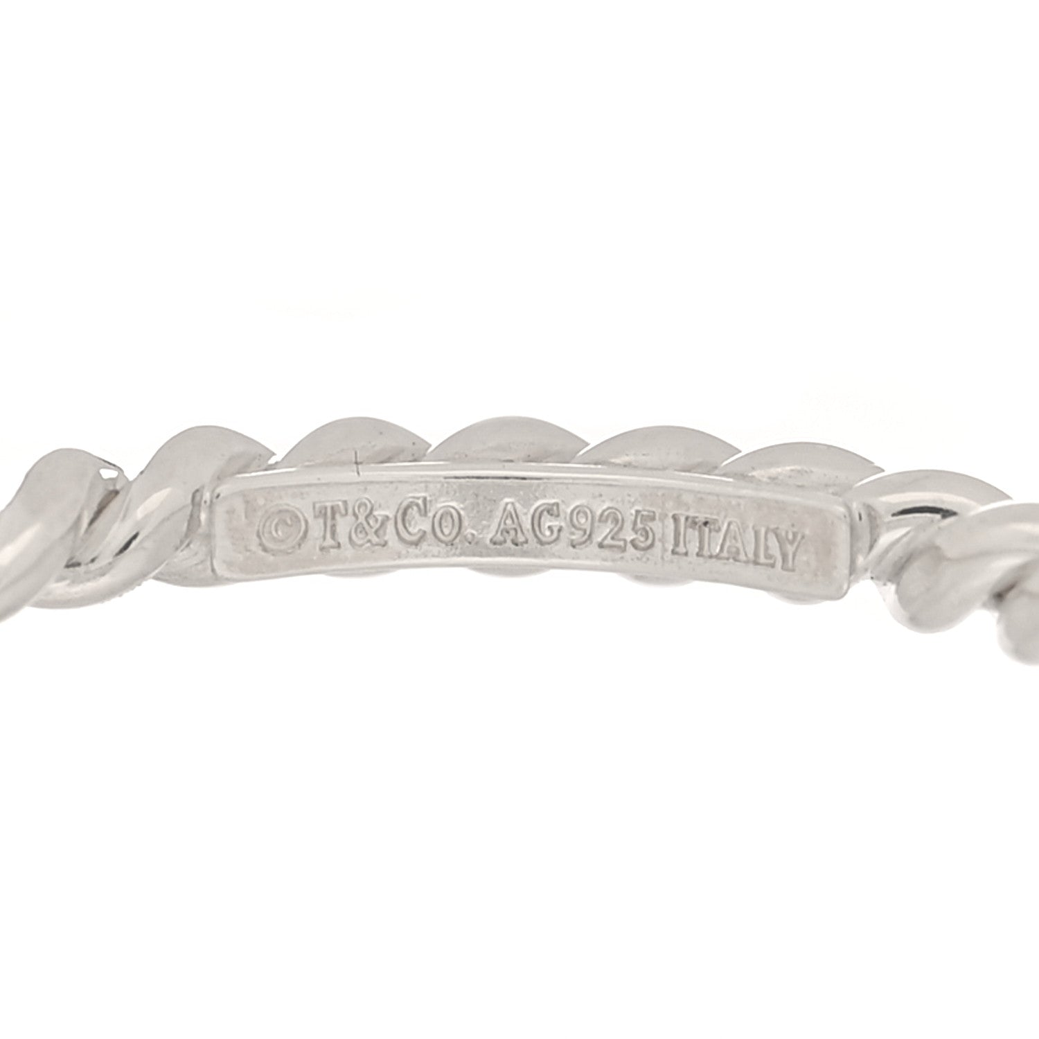 Tiffany Sterling Silver Twist Rope Ring 57 8 4 of 4