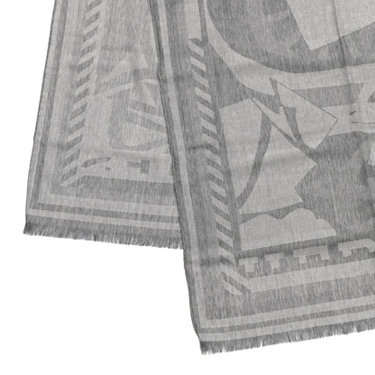 Hermes Wool Jacquard Puzzle II Muffler Gris Chine 4 of 5