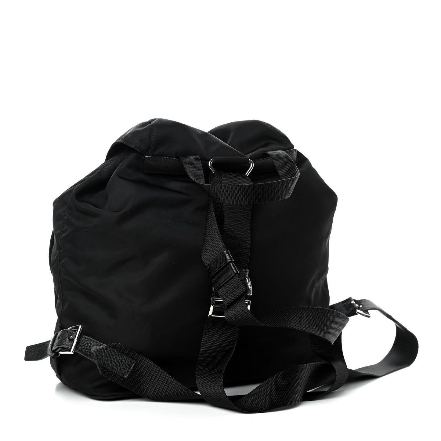Tessuto Nylon Saffiano Medium Backpack Black