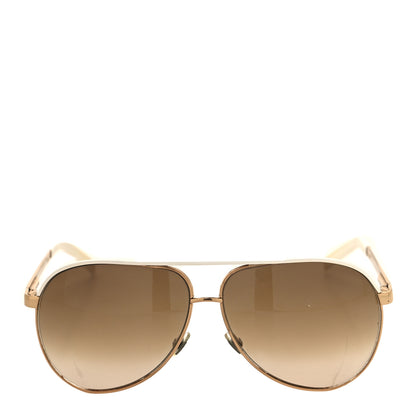 Gucci Metal Aviator Sunglasses 1827/S White Gold 2 of 7
