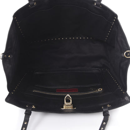 Valentino Garavani Vitello Medium Rockstud Tote Black 4 of 18