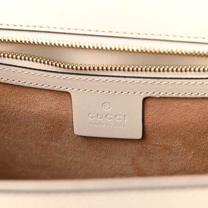 Gucci Calfskin Web Medium Sylvie Top Handle Bag White 6 of 10
