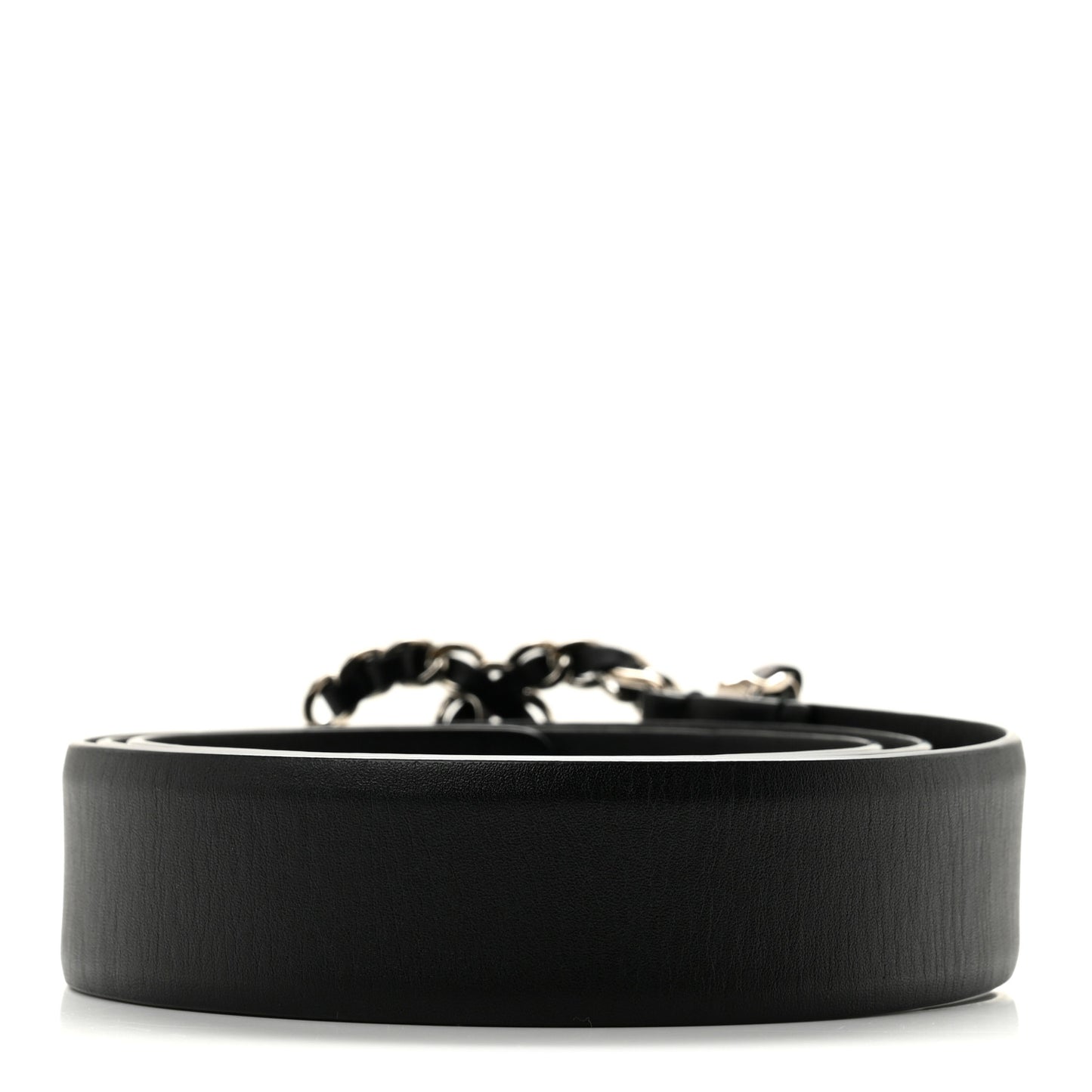 Calfskin CC Chain Belt 85 34 Black