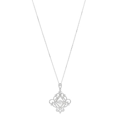 Parker & West by FASHIONPHILE 18K White Gold Diamond 1.48ctw Filigree Pendant Necklace 1 of 5