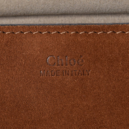 Chloe Suede Smooth Calfskin Studded Drew Shoulder Bag Caramel 6 of 10