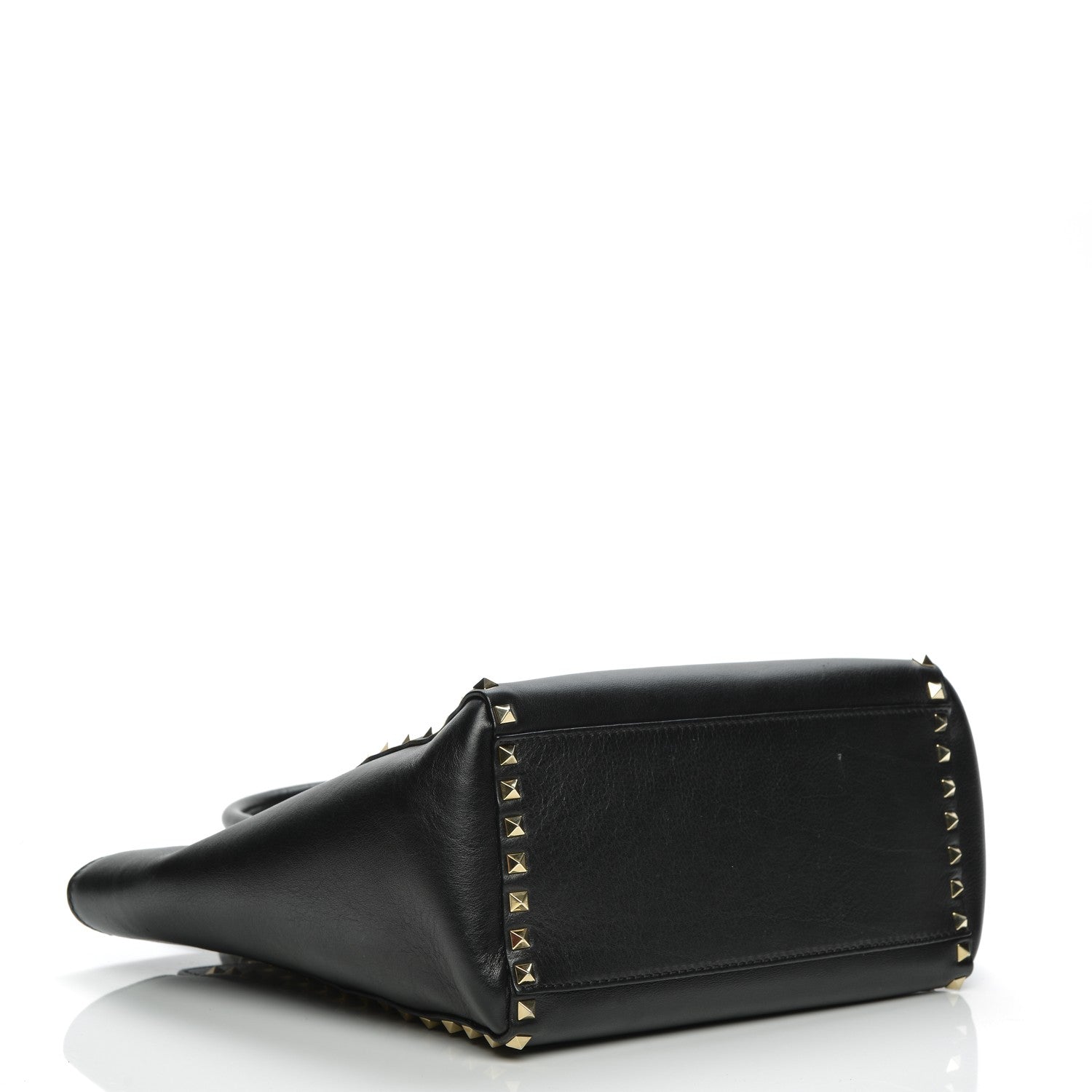 Valentino Garavani Vitello Rockstud Double Handle Tote Black 4 of 7