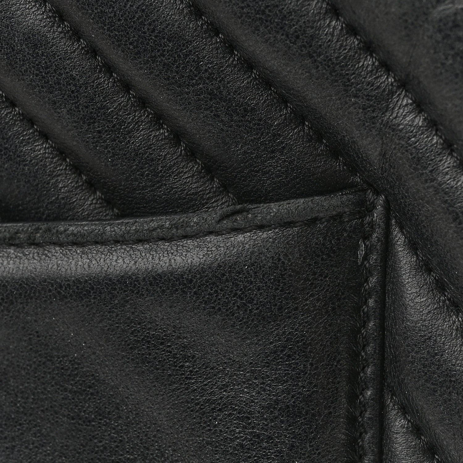 Chanel Lambskin Reverse Chevron Quilted Round Top Handle Flap Black 12 of 19