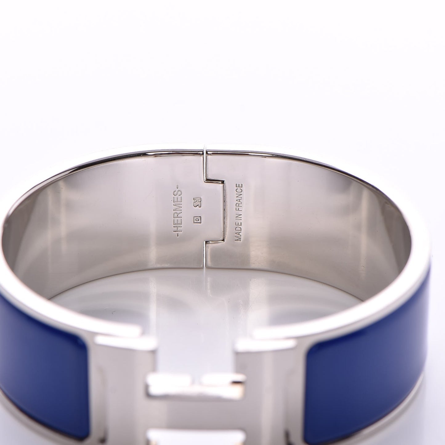 Enamel Wide Clic Clac H Bracelet PM Bleu Royal