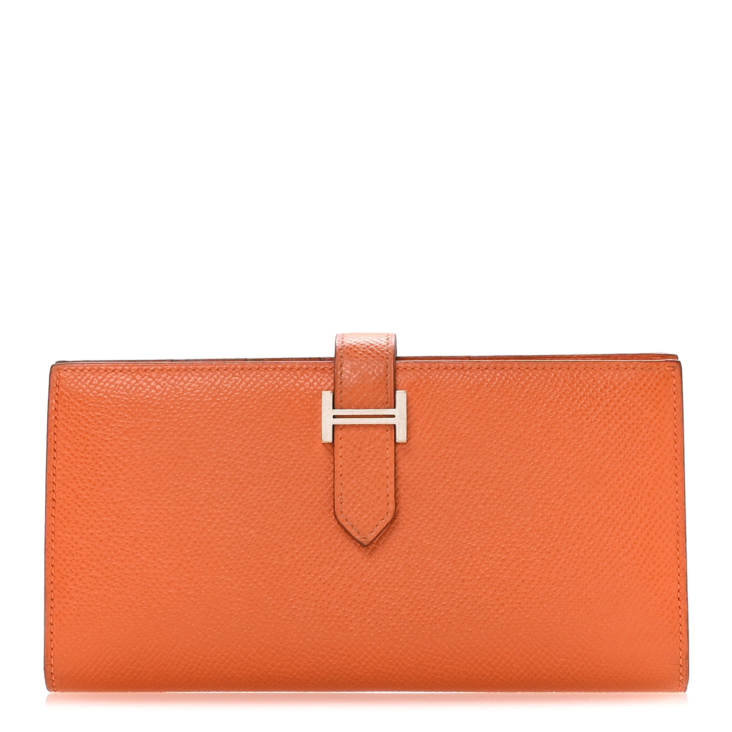 Hermes Epsom Bearn Gusset Wallet Orange 1 of 8