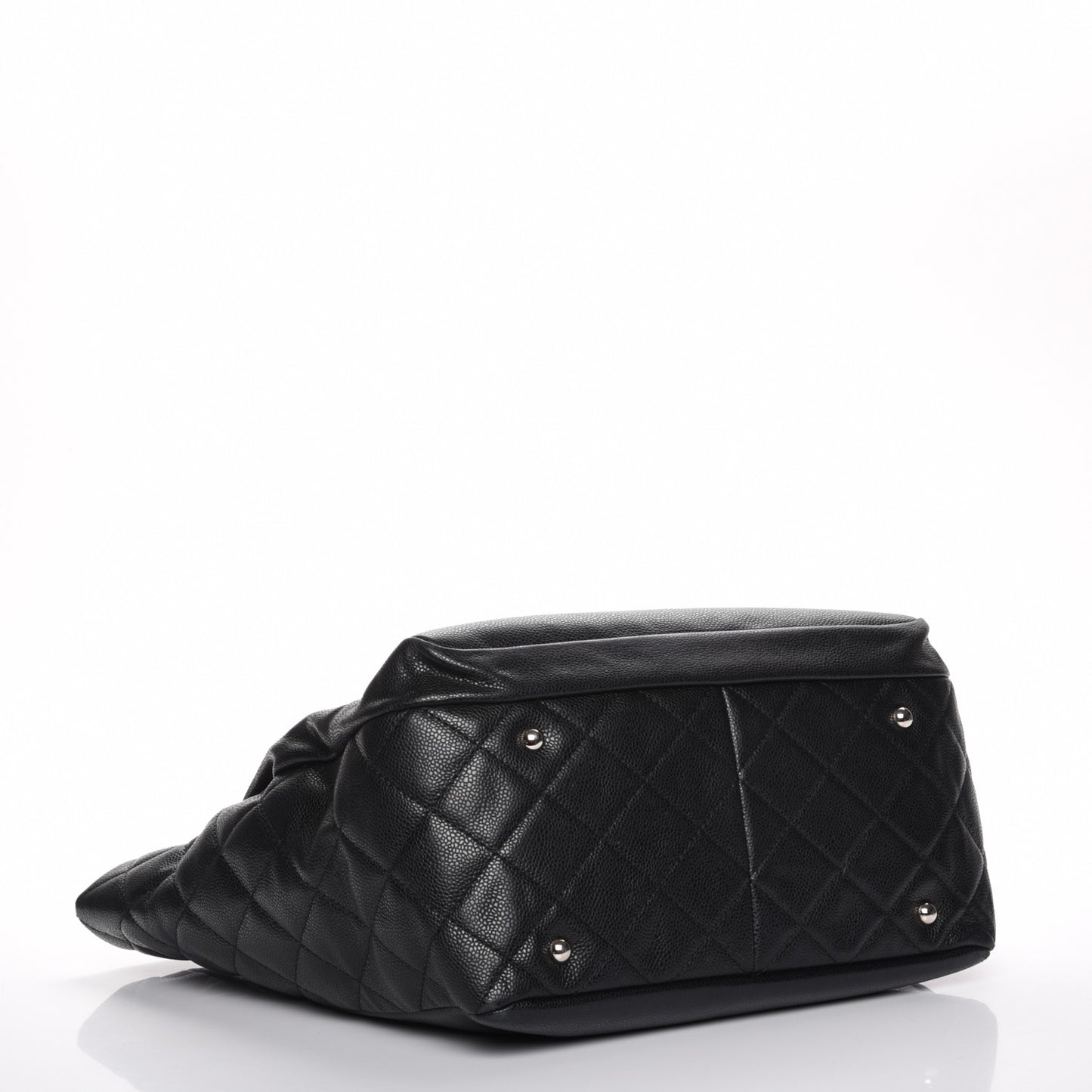 Soft Caviar Large Timeless CC Shopping Tote Black