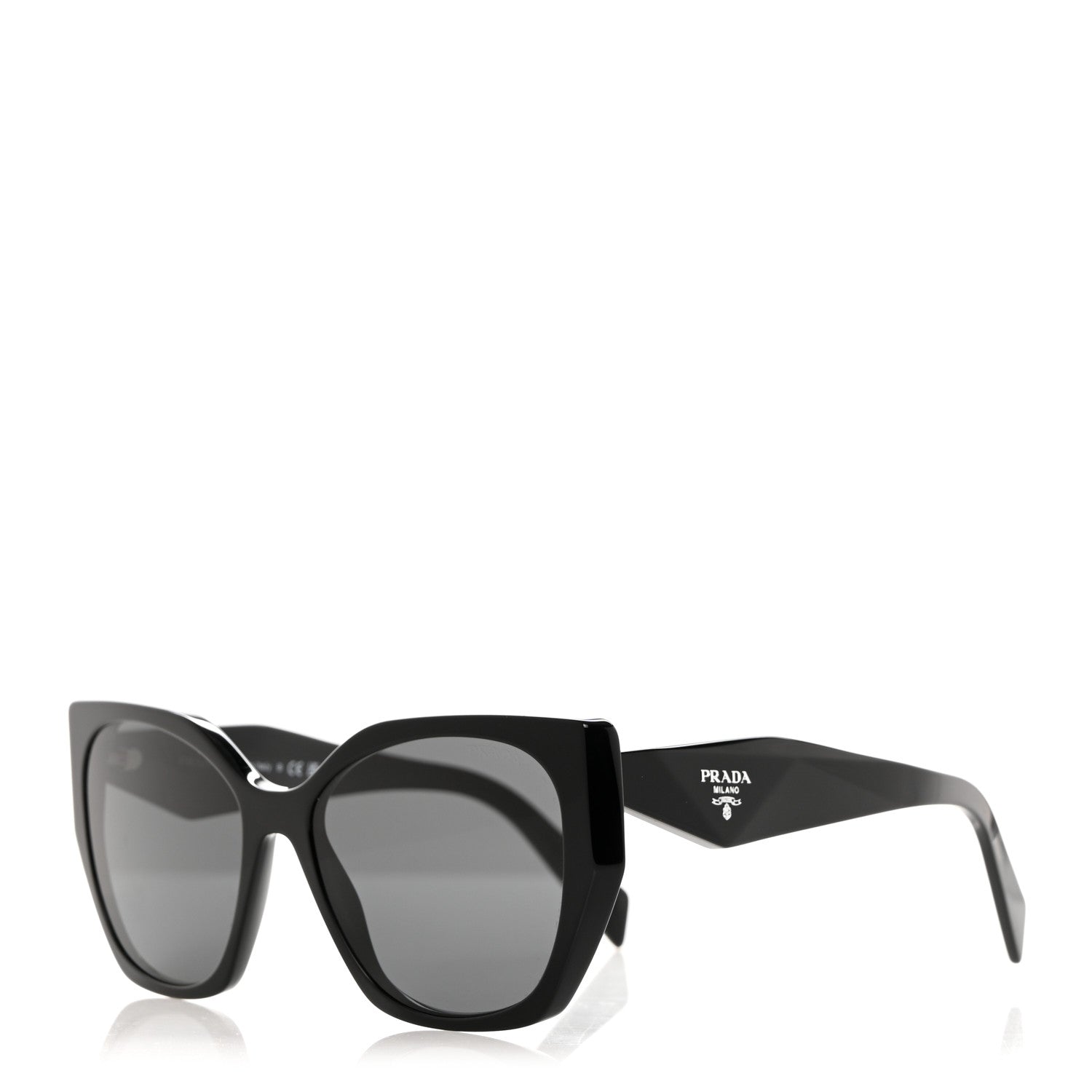 Prada Acetate Symbole Sunglasses SPR 19Z Black 1 of 8