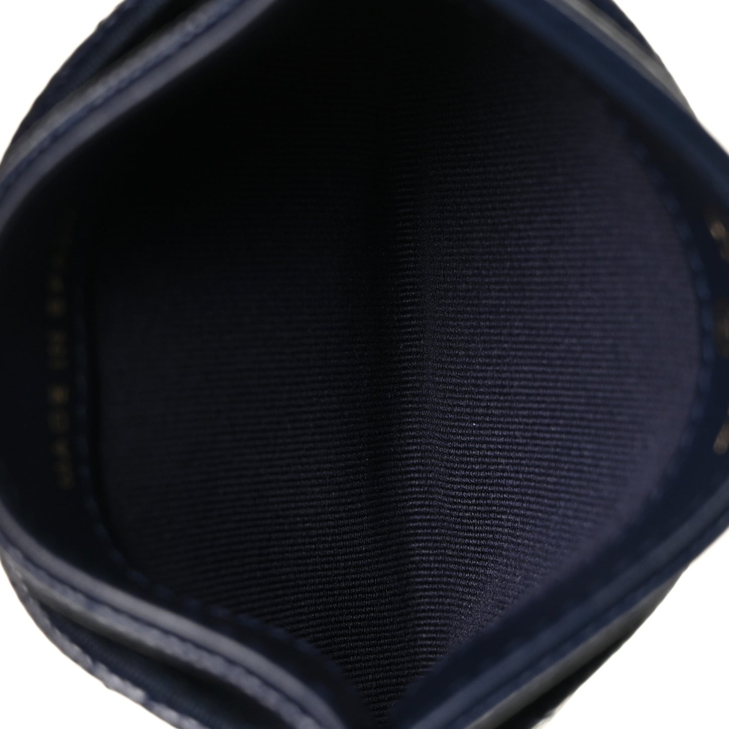 Caviar Quilted Crystal Card Holder Navy