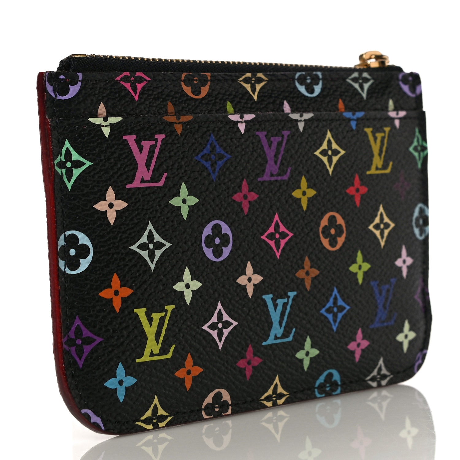 Louis Vuitton Monogram Multicolor Key Pouch Black Grenade 3 of 10