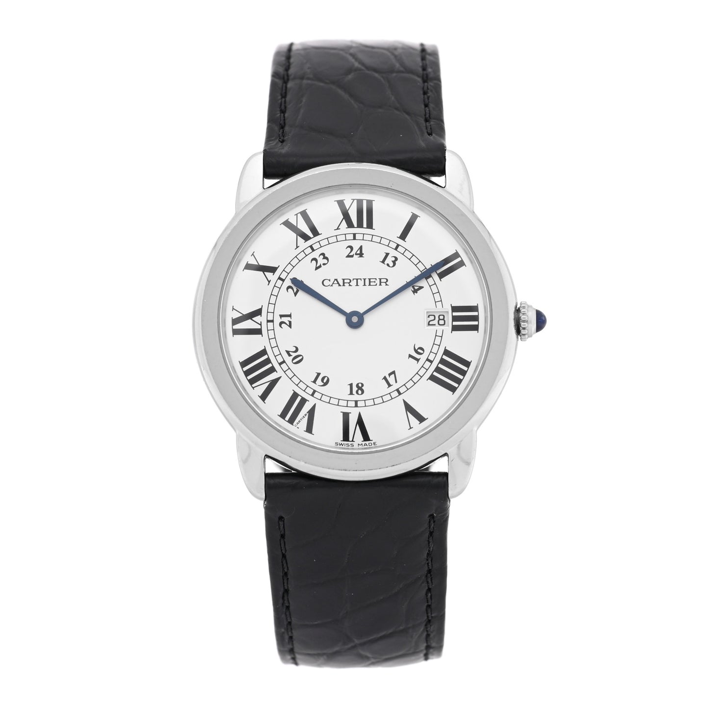 Stainless Steel Alligator 36mm Ronde Solo Quartz Watch