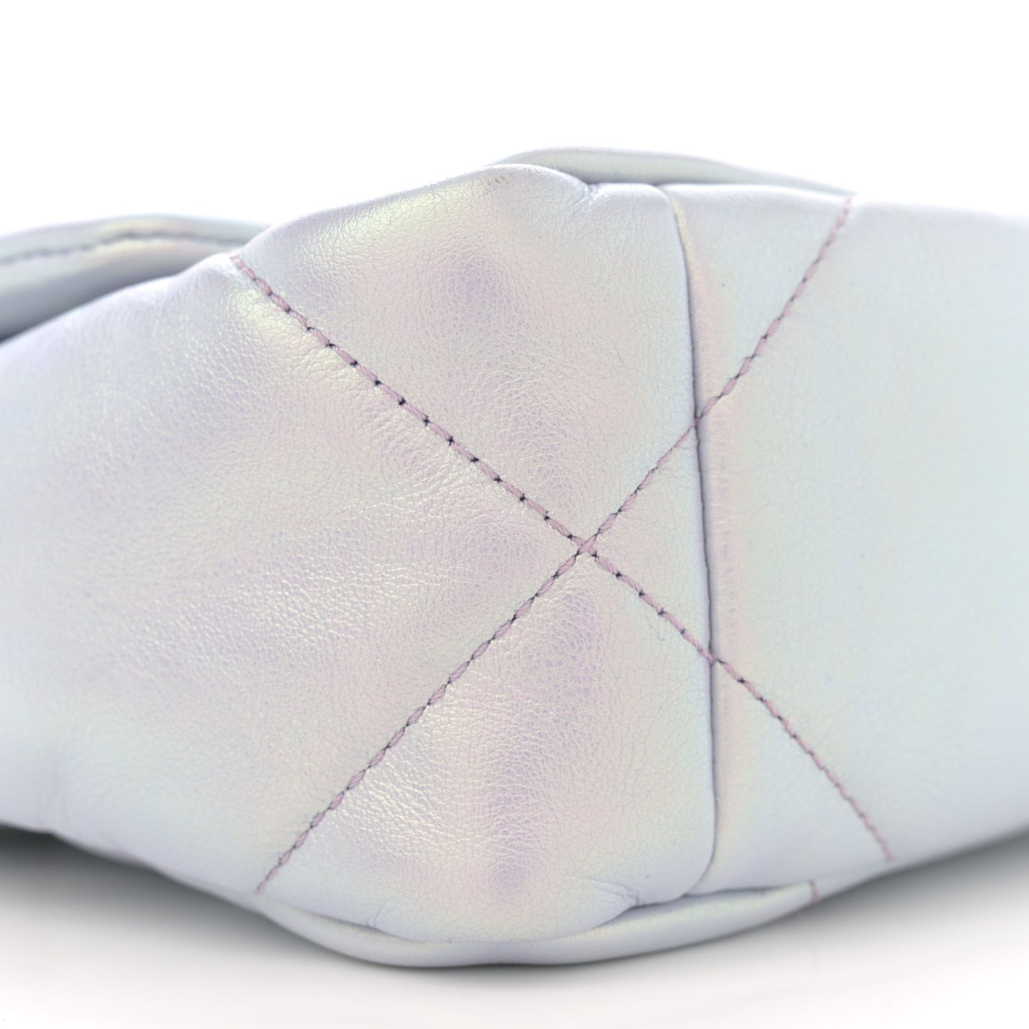 Iridescent Calfskin Quilted Medium Chanel 19 Flap Light Purple