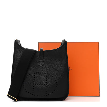 Hermes Taurillon Clemence EVELYNE III PM Black 11 of 11