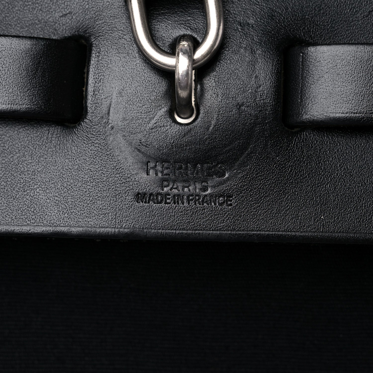 Hermes Toile Vache Calfskin Herbag 39 MM Black 6 of 28