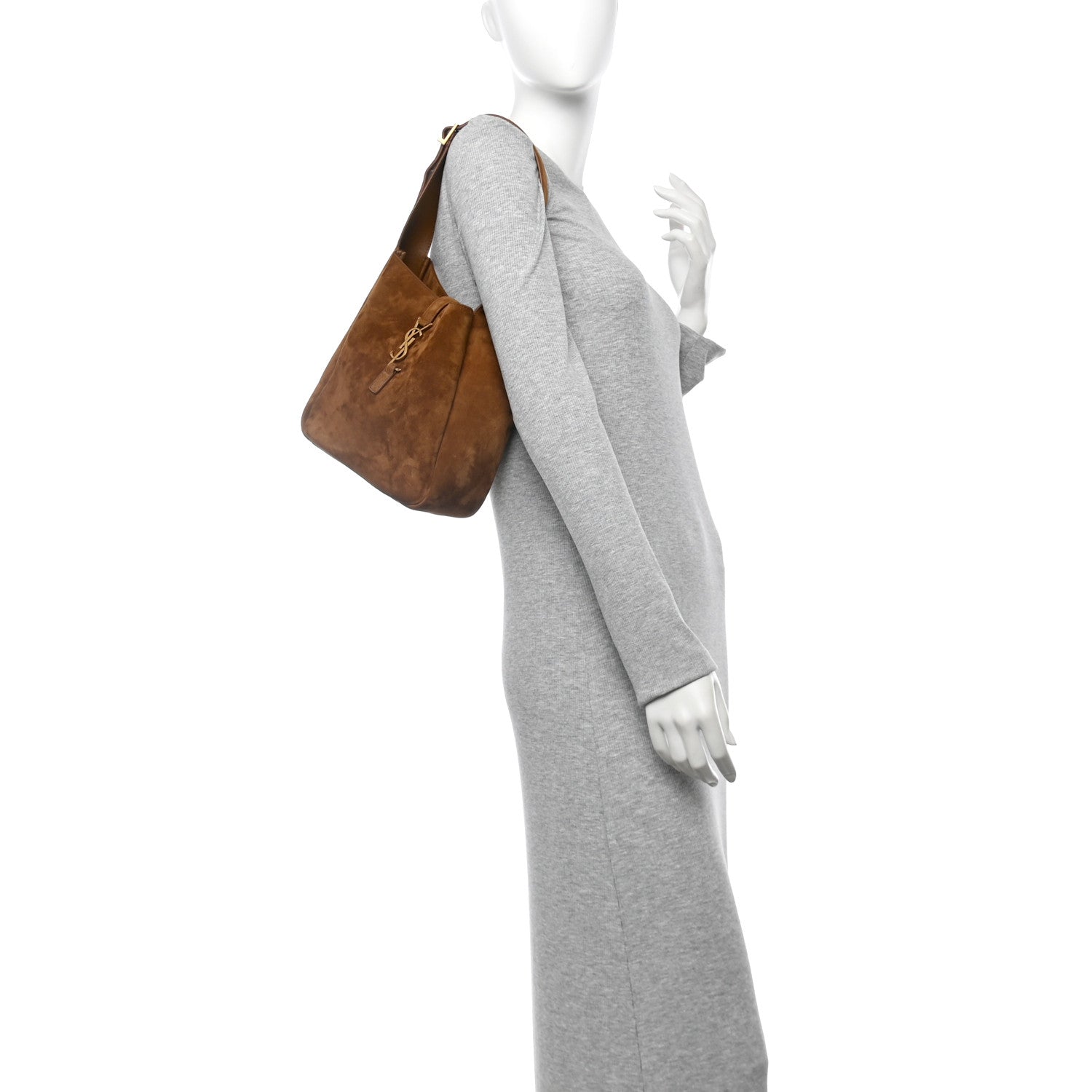 Saint Laurent Suede Small Le 5 A 7 Soft Hobo Orange Caramel 2 of 9