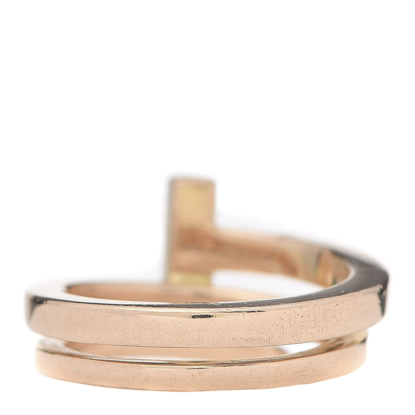 18K Rose Gold Diamond T Square Wrap Ring 49 4.75