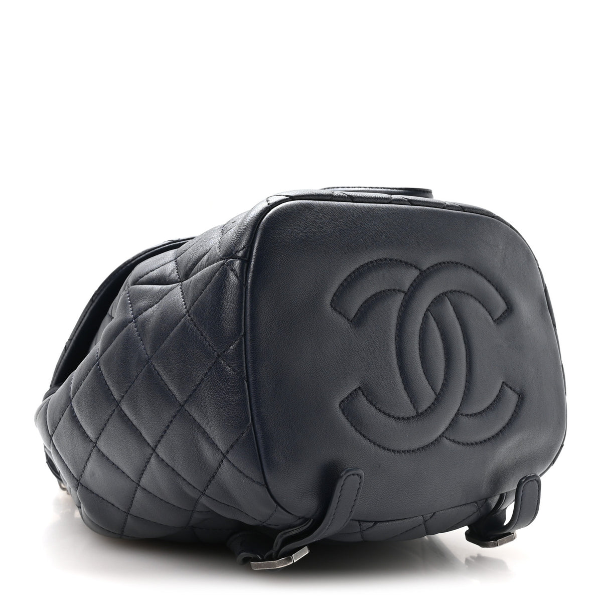 Lambskin Quilted Daily Supple Backpack Blue