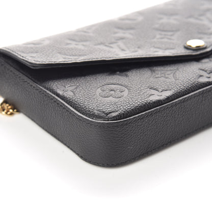 Louis Vuitton Empreinte Pochette Felicie Chain Wallet Black 8 of 10