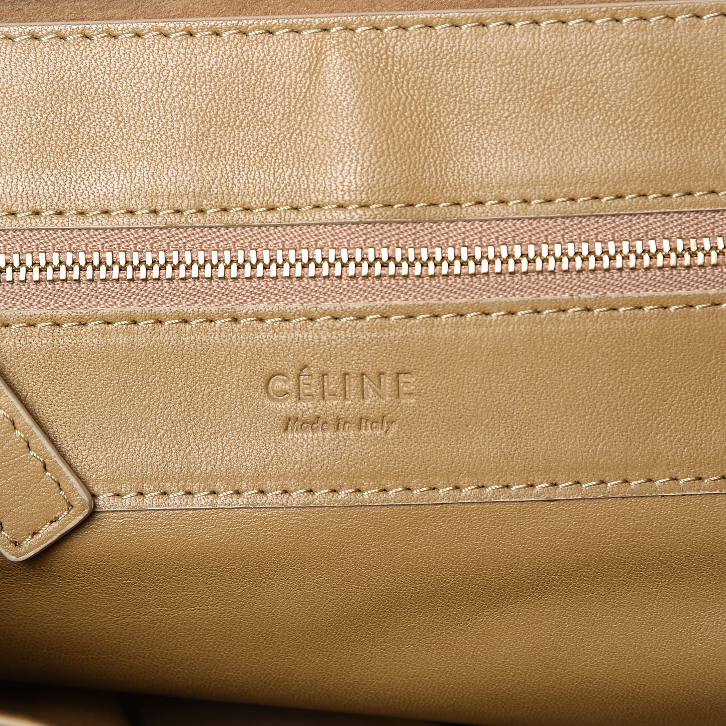 Lambskin Horizontal Bicolor Cabas Camel Midnight