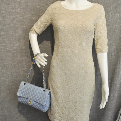 Chanel Lambskin Valentine Charms Medium Flap Baby Blue 2 of 11