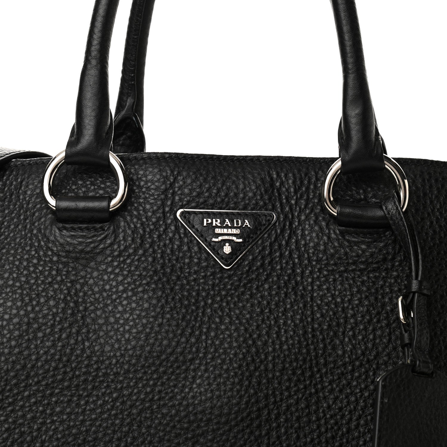 Prada Vitello Daino Shopping Tote Black 7 of 9
