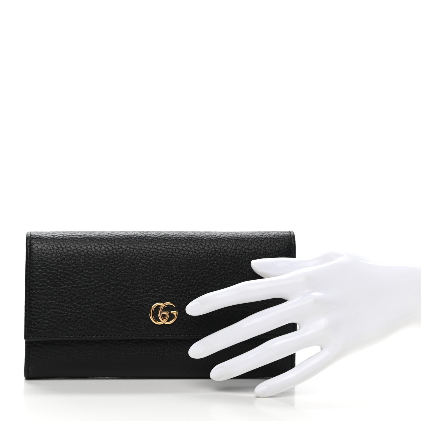 Dollar Calfskin GG Marmont Continental Wallet Black