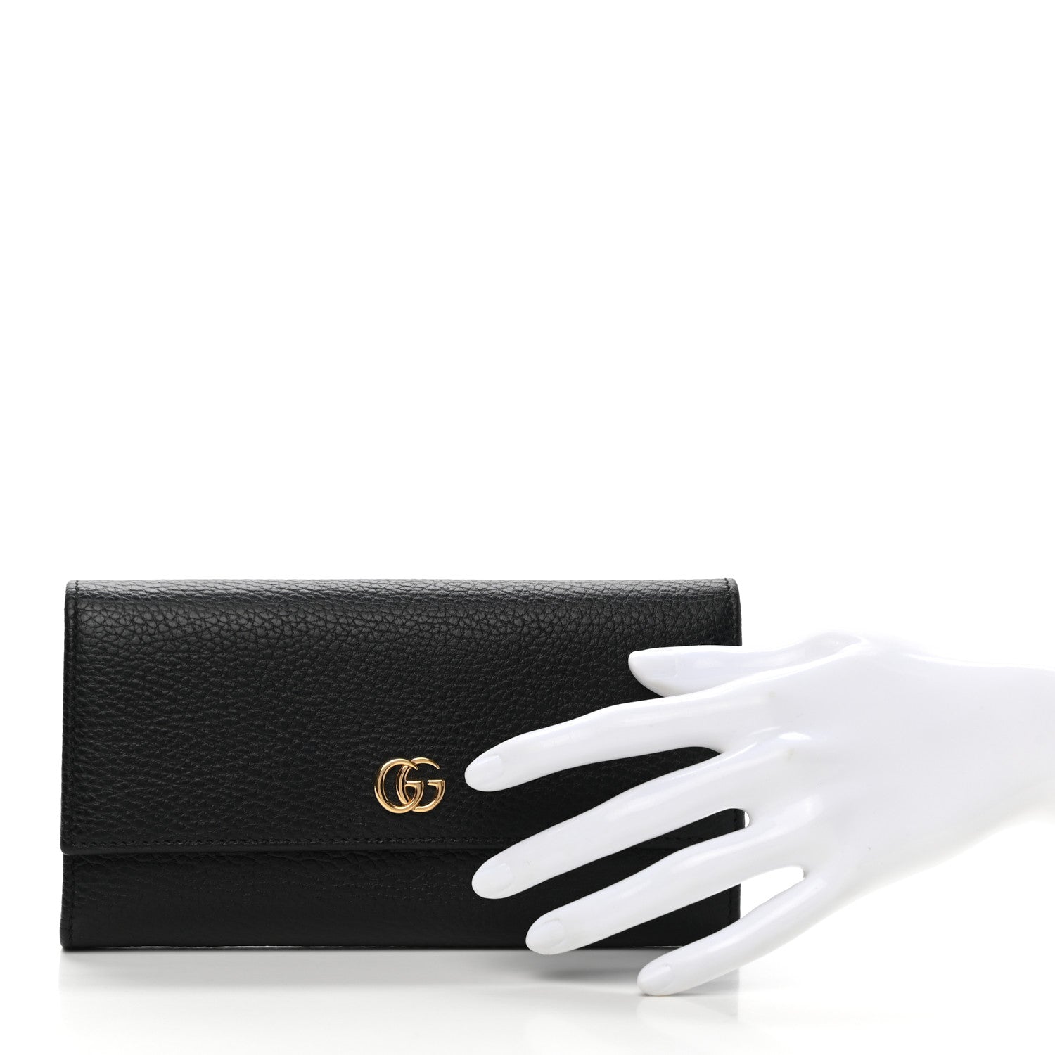 Gucci Dollar Calfskin GG Marmont Continental Wallet Black 2 of 8