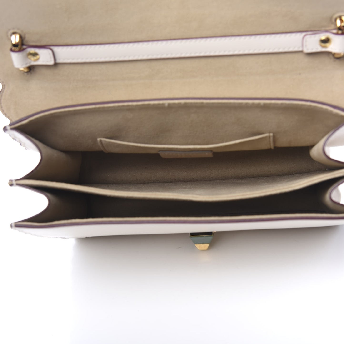 Vitello Liberty Scalloped Studded Kan I Shoulder Bag Camelia