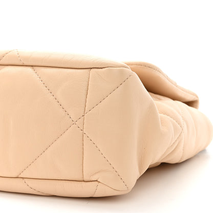 Chanel Goatskin Quilted Large Chanel 19 Flap Beige 10 of 11
