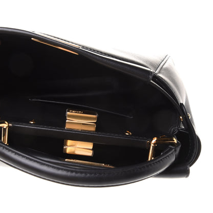 Fendi Nappa Stacked Bar Mini Peekaboo Iconic Satchel Black 5 of 9