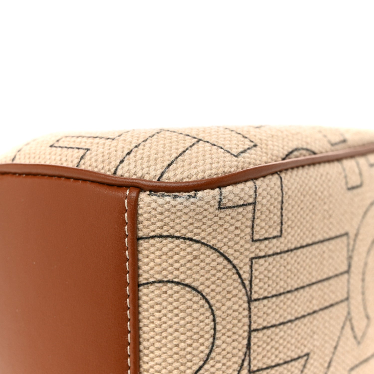 Celine Canvas Smooth Calfskin Teen 16 Crossbody Bag Natural Tan 12 of 13