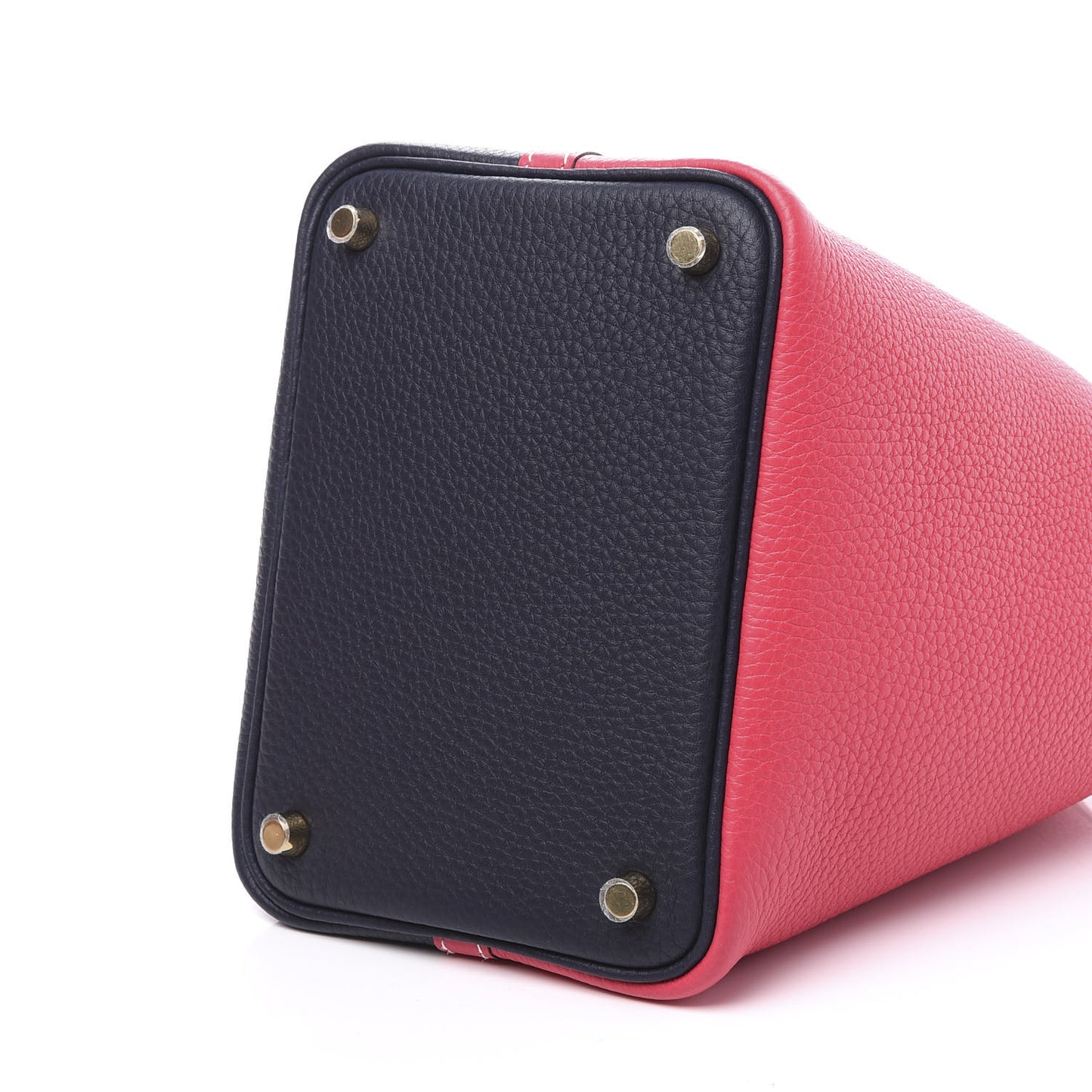 Taurillon Clemence Casaque Picotin Lock 18 PM Rose Extreme Bleu Nuit