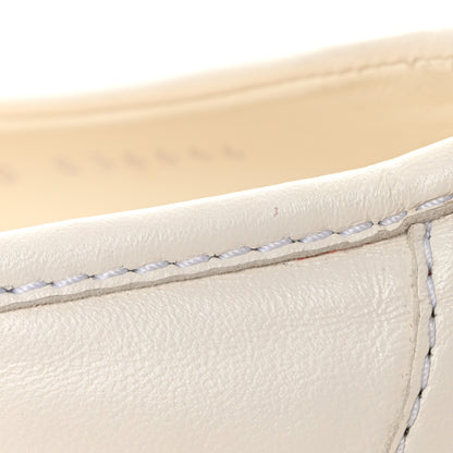 Chanel Lambskin Quilted CC Turnlock Loafers 37 White 11 of 11
