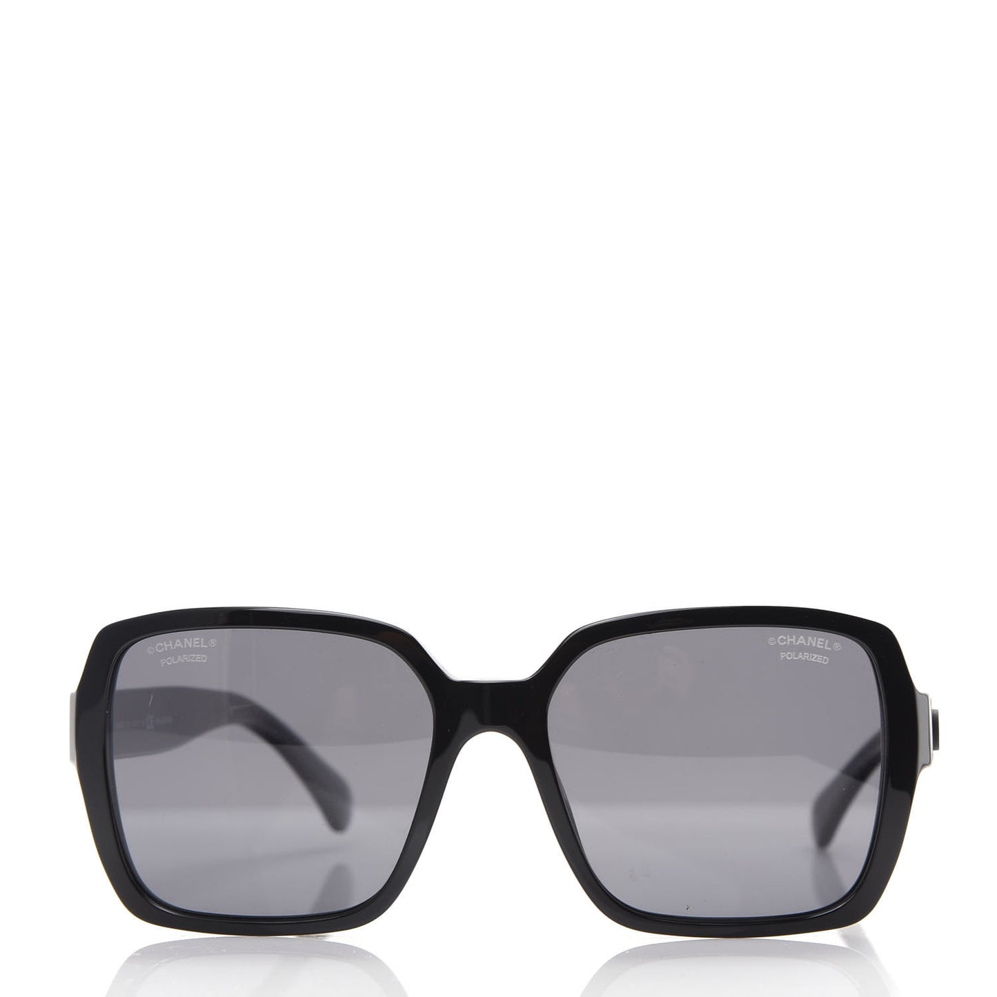 Acetate Polarized Square Sunglasses 5408 Black