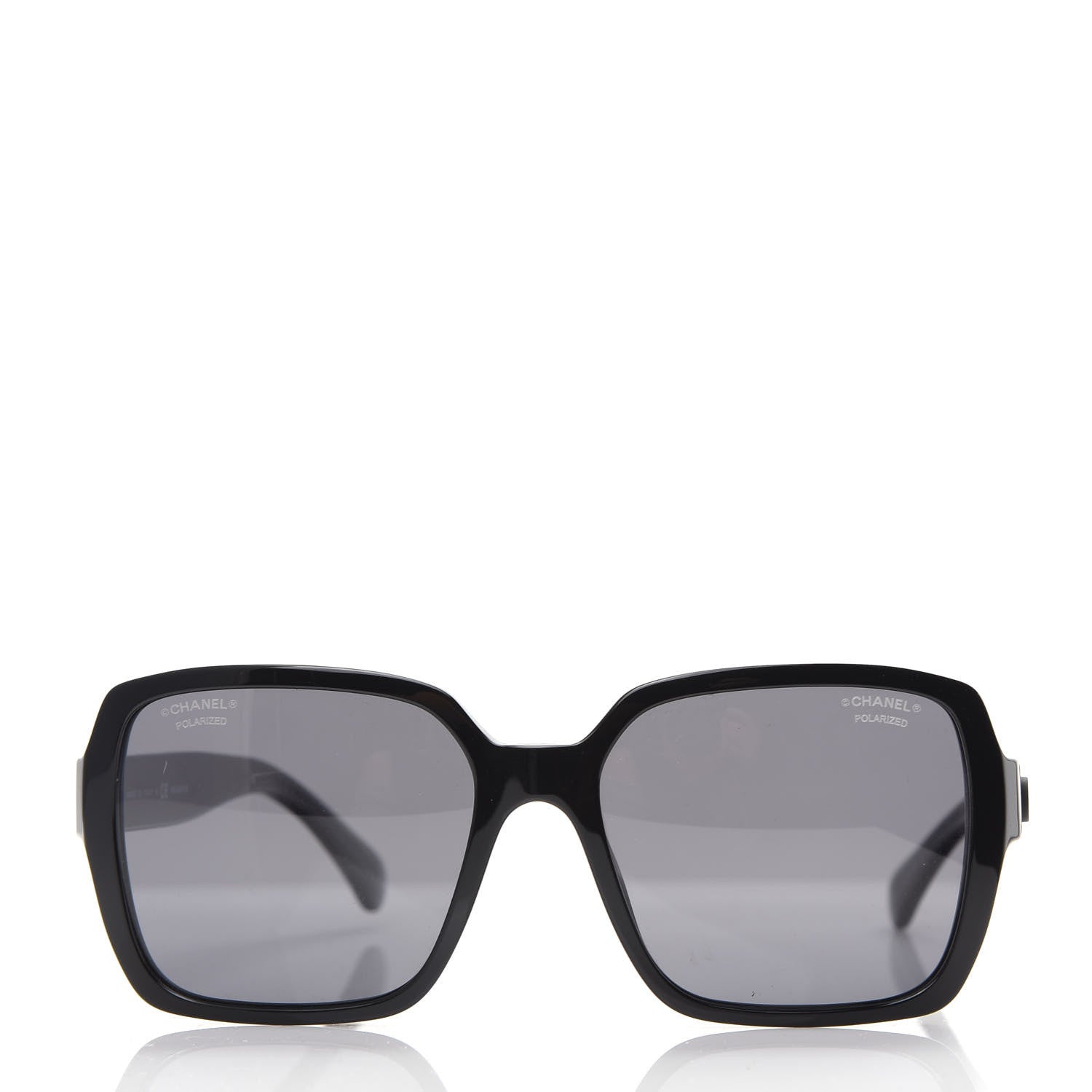 Chanel Acetate Polarized Square Sunglasses 5408 Black 2 of 8