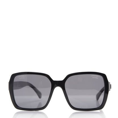 Chanel Acetate Polarized Square Sunglasses 5408 Black 2 of 8