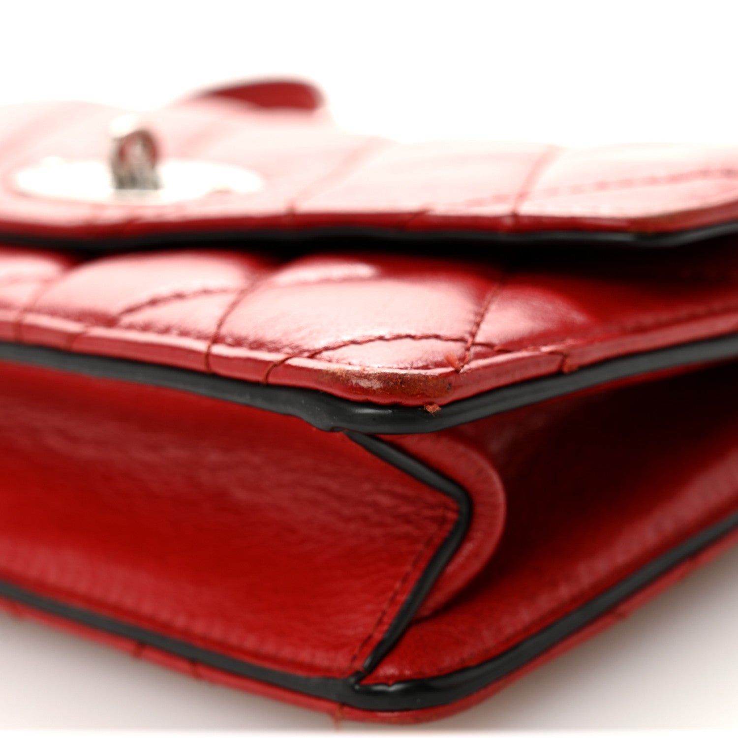 Mulberry Shiny Buffalo Quilted Darley Shoulder Bag Red 9 of 12
